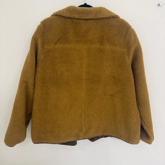 L.L Bean Sherpa Fleece Jacket Color Antique Gold Women’s Size 2XL - Picture 2 of 3